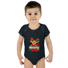 Holiday Vibes Reindeer Baby Bodysuit
