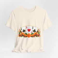 Playing Cards and Floral Casino T-Shirt