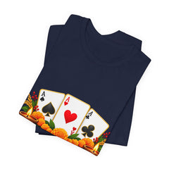 Poker Cards and Tropical Fruit Jersey T-Shirt