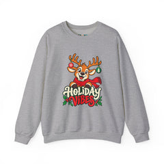 Holiday Vibes Reindeer Christmas Sweatshirt