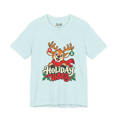 Holiday Vibes Reindeer Christmas T-Shirt