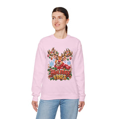 Holiday Vibes Reindeer Christmas Sweatshirt