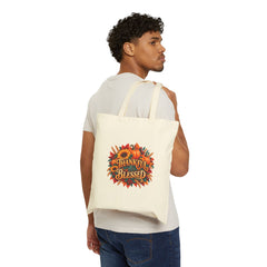 Thankful Pumpkin Harvest Canvas Tote Bag