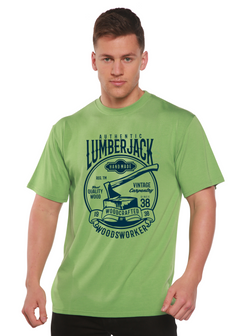 Authentic Lumberjack Men's Bamboo Viscose/Organic Cotton Short Sleeve Graphic T-Shirt