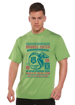 Brands Hatch Men's Bamboo Viscose/Organic Cotton Short Sleeve Graphic T-Shirt