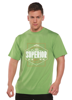 Superior Quality Men's Bamboo Viscose/Organic Cotton Short Sleeve Graphic T-Shirt