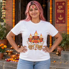 Shubh Diwali Floral Diyas T-Shirt
