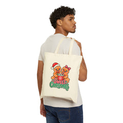 Sweet Christmas Gingerbread Cotton Canvas Tote Bag