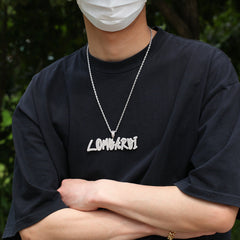 custom diamond name pendant double hip hop necklace