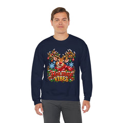 Holiday Vibes Reindeer Christmas Sweatshirt
