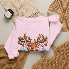 Holiday Vibes Reindeer Christmas Sweatshirt