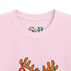 Kids Holiday Vibes Reindeer Christmas Tee
