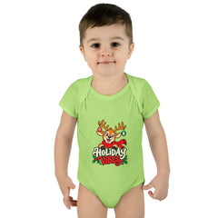 Holiday Vibes Reindeer Baby Bodysuit