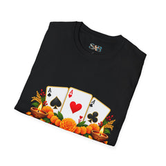 Tihar Themed T-Shirt – Colorful Poker Game Design