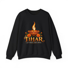 Tihar Festival Diya Crewneck Sweatshirt