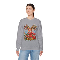 Holiday Vibes Reindeer Christmas Sweatshirt