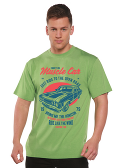 Muscle Car Spun Bamboo® Men's Bamboo Viscose/Organic Cotton Short Sleeve Graphic T-Shirt