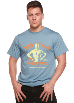 Turn The Pain Men's Bamboo Viscose/Organic Cotton Short Sleeve Graphic T-Shirt