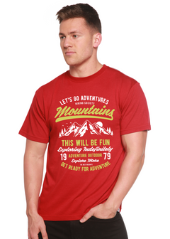 Let's Go Adventure Men's Bamboo Viscose/Organic Cotton Short Sleeve Graphic T-Shirt