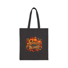 Thankful Pumpkin Harvest Canvas Tote Bag