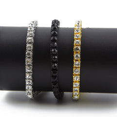 Hip Hop Jewelry Full Rhinestone 5mm Tennis Chain One Row Bracelet