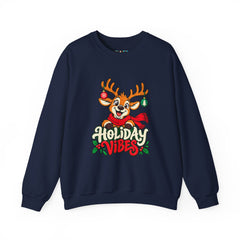 Holiday Vibes Reindeer Christmas Sweatshirt