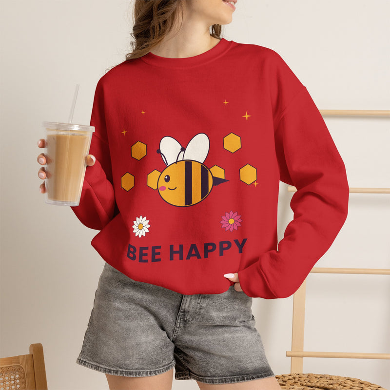 Bee Happy Sweatshirt – Cute Honey Bee Graphic Crewneck