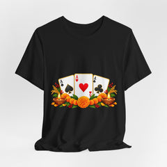 Playing Cards and Floral Casino T-Shirt