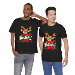 Holiday Vibes Reindeer Christmas T-Shirt