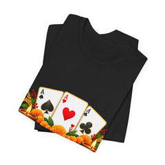 Poker Cards and Tropical Fruit Jersey T-Shirt