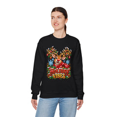 Holiday Vibes Reindeer Christmas Sweatshirt