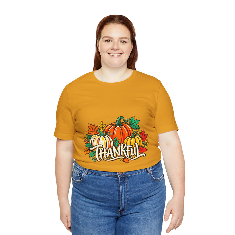 Thankful Pumpkin Harvest Thanksgiving T-Shirt