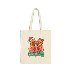 Sweet Christmas Gingerbread Cotton Canvas Tote Bag