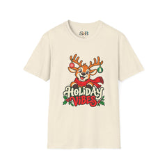 Holiday Vibes Reindeer Christmas T-Shirt