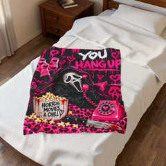 “Horror Movie & Chill”Velveteen Plush Blanket