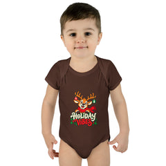 Holiday Vibes Reindeer Baby Bodysuit