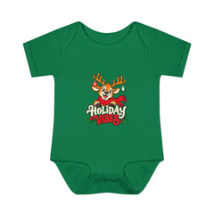 Holiday Vibes Reindeer Baby Bodysuit