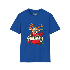 Holiday Vibes Reindeer Christmas T-Shirt