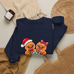 Sweet Christmas Gingerbread Bears Crewneck Sweatshirt