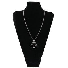 Justice Scale Iced Out CZ Hip Hop Necklace