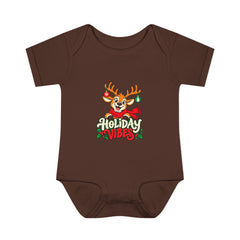 Holiday Vibes Reindeer Baby Bodysuit