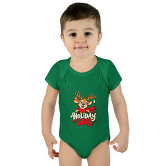 Holiday Vibes Reindeer Baby Bodysuit