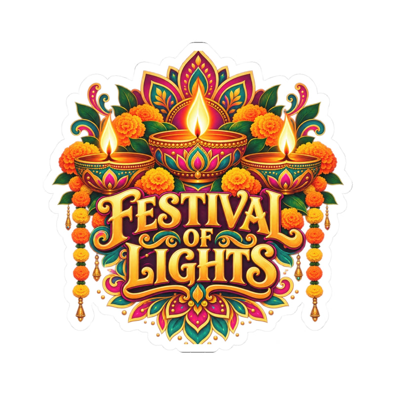 Festival of Lights Diwali Kiss-Cut Sticker