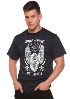 Wings And Wheel Spun Bamboo® Men's Bamboo Viscose/Organic Cotton Short Sleeve Graphic T-Shirt