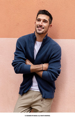 2024 half-high collar zipper sweater