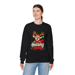 Holiday Vibes Reindeer Christmas Sweatshirt