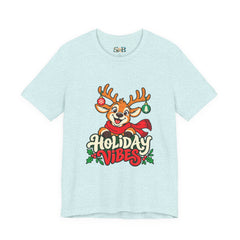 Holiday Vibes Reindeer Christmas T-Shirt