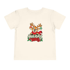 Holiday Vibes Reindeer Toddler Tee