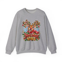 Holiday Vibes Reindeer Christmas Sweatshirt