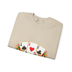 Tihar Themed Lucky Card Game Fruit Crewneck Sweatshirt